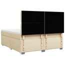 kontinentalseng med madras 180x200 cm stof cremefarvet