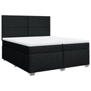kontinentalseng med madras 200x200 cm stof sort
