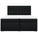 kontinentalseng med madras 200x200 cm stof sort
