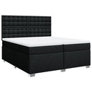 kontinentalseng med madras 200x200 cm stof sort