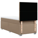 kontinentalseng 80x200 cm kunstlæder cappuccinofarvet