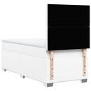 kontinentalseng med madras 90x190 cm kunstlæder hvid