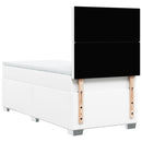 kontinentalseng med madras 90x200 cm kunstlæder hvid