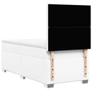 kontinentalseng med madras 100x200 cm kunstlæder hvid