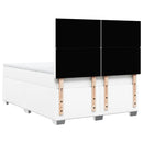 kontinentalseng 160x200 cm kunstlæder hvid