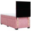 kontinentalseng med madras 90x190 cm fløjl pink