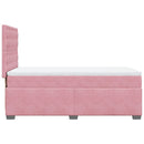 kontinentalseng med madras 90x190 cm fløjl pink