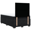 kontinentalseng med madras 120x190 cm velour sort