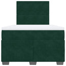 kontinentalseng med madras 120x190 cm velour mørkegrøn