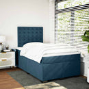 kontinentalseng med madras 120x190 cm velour blå