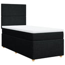 kontinentalseng med madras 80x200 cm stof sort