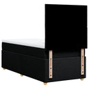 kontinentalseng med madras 80x200 cm stof sort