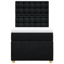 kontinentalseng med madras 80x200 cm stof sort