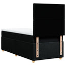 kontinentalseng med madras 80x200 cm stof sort