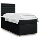 kontinentalseng med madras 80x200 cm stof sort