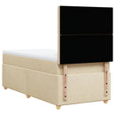 kontinentalseng med madras 80x200 cm stof cremefarvet