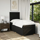 kontinentalseng med madras 90x190 cm stof sort
