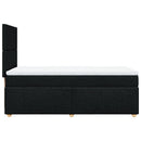 kontinentalseng med madras 90x190 cm stof sort