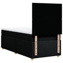 kontinentalseng med madras 90x190 cm stof sort