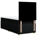kontinentalseng med madras 90x190 cm stof sort