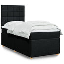 kontinentalseng med madras 90x190 cm stof sort