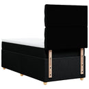 kontinentalseng med madras 90x190 cm stof sort