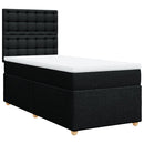 kontinentalseng med madras 90x190 cm stof sort
