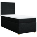 kontinentalseng med madras 90x200 cm stof sort