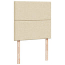 kontinentalseng med madras 90x200 cm stof cremefarvet