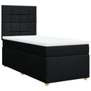 kontinentalseng med madras 90x200 cm stof sort