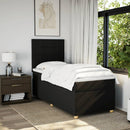 kontinentalseng med madras 90x200 cm stof sort