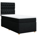 kontinentalseng med madras 90x200 cm stof sort