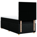 kontinentalseng med madras 90x200 cm stof sort