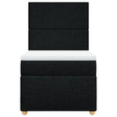 kontinentalseng med madras 100x200 cm stof sort