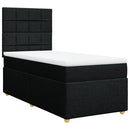 kontinentalseng med madras 100x200 cm stof sort