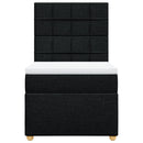 kontinentalseng med madras 100x200 cm stof sort