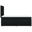 kontinentalseng med madras 100x200 cm stof sort