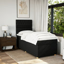 kontinentalseng med madras 100x200 cm stof sort