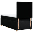kontinentalseng med madras 100x200 cm stof sort