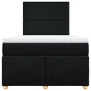 kontinentalseng med madras 120x190 cm stof sort