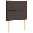 kontinentalseng med madras 120x190 cm stof mørkebrun