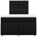 kontinentalseng med madras 120x190 cm stof sort