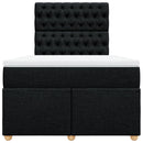 kontinentalseng med madras 120x190 cm stof sort