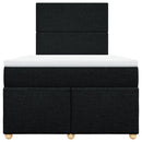 kontinentalseng med madras 120x200 cm stof sort