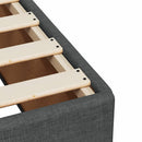 kontinentalseng med madras 120x200 cm stof mørkegrå