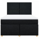kontinentalseng med madras 140x190 cm stof sort