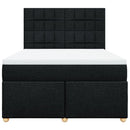 kontinentalseng med madras 140x190 cm stof sort