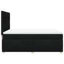 kontinentalseng med madras 140x190 cm stof sort