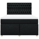kontinentalseng med madras 140x190 cm stof sort