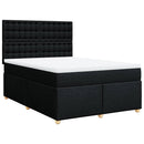 kontinentalseng med madras 140x190 cm stof sort